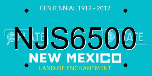 NJS6500 New Mexico License Plate
