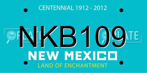 NKB109 New Mexico License Plate