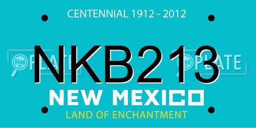 NKB213 New Mexico License Plate
