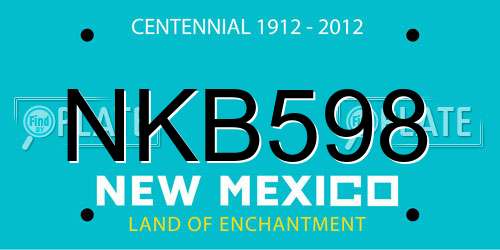NKB598 New Mexico License Plate