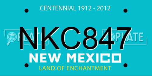 NKC847 New Mexico License Plate