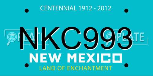 NKC993 New Mexico License Plate