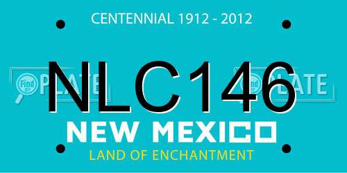 NLC146 New Mexico License Plate