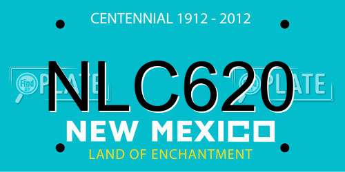 NLC620 New Mexico License Plate