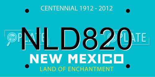 NLD820 New Mexico License Plate