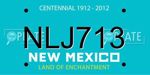 NLJ713 New Mexico License Plate
