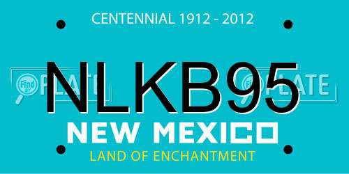 NLKB95 New Mexico License Plate