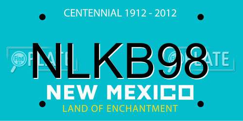 NLKB98 New Mexico License Plate