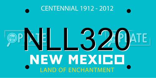 NLL320 New Mexico License Plate