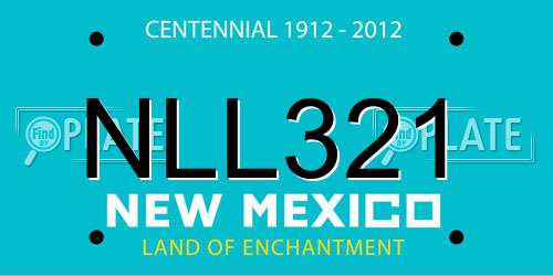 NLL321 New Mexico License Plate