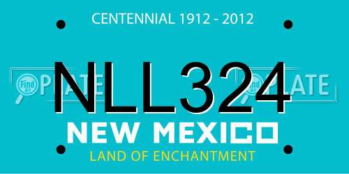 NLL324 New Mexico License Plate