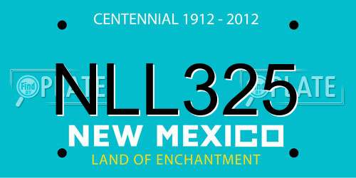 NLL325 New Mexico License Plate