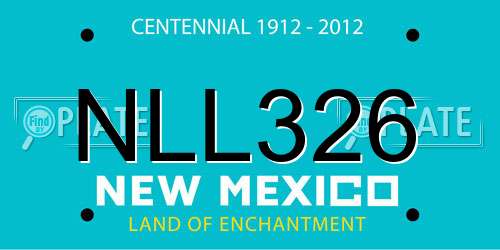 NLL326 New Mexico License Plate