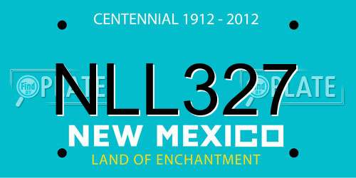 NLL327 New Mexico License Plate