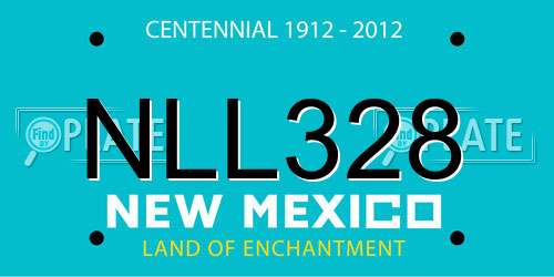 NLL328 New Mexico License Plate