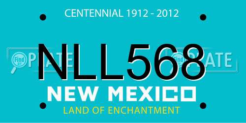 NLL568 New Mexico License Plate