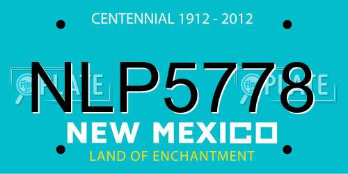 NLP5778 New Mexico License Plate
