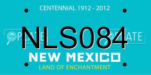 NLS084 New Mexico License Plate
