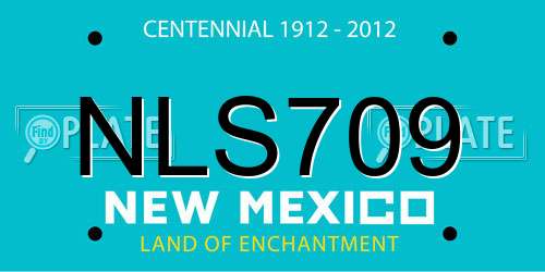 NLS709 New Mexico License Plate