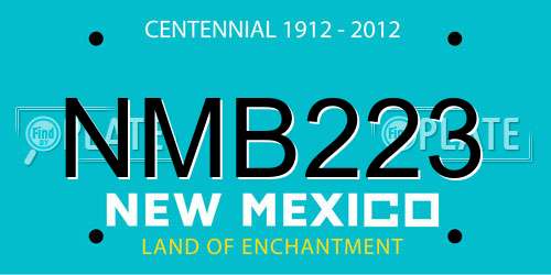 NMB223 New Mexico License Plate