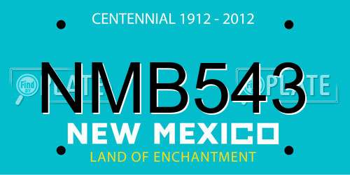 NMB543 New Mexico License Plate
