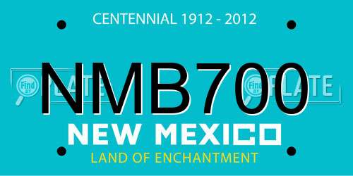 NMB700 New Mexico License Plate