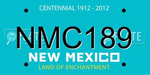 NMC189 New Mexico License Plate