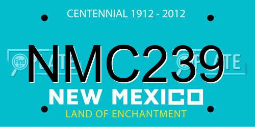 NMC239 New Mexico License Plate