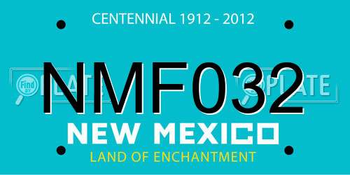 NMF032 New Mexico License Plate
