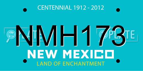 NMH173 New Mexico License Plate