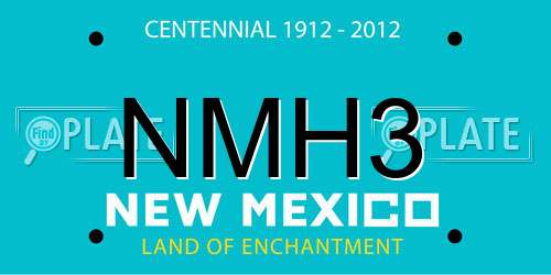NMH3 New Mexico License Plate