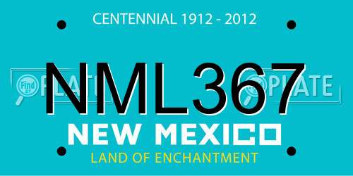 NML367 New Mexico License Plate