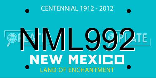 NML992 New Mexico License Plate