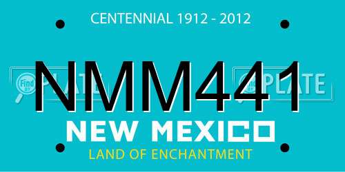 NMM441 New Mexico License Plate