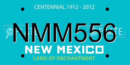 NMM556 New Mexico License Plate