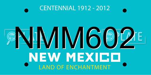 NMM602 New Mexico License Plate