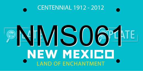 NMS061 New Mexico License Plate