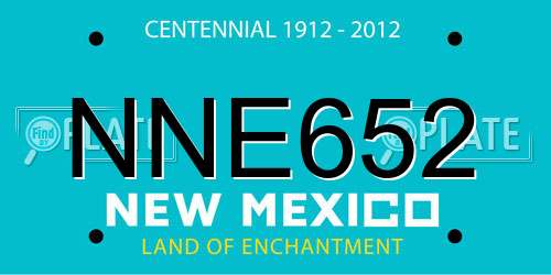 NNE652 New Mexico License Plate