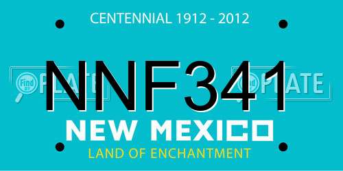 NNF341 New Mexico License Plate