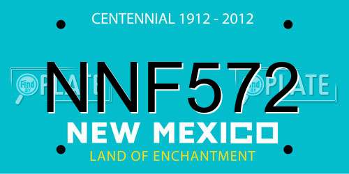 NNF572 New Mexico License Plate