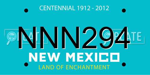 NNN294 New Mexico License Plate