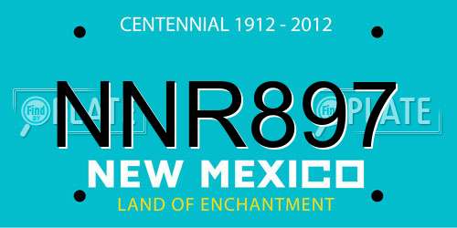 NNR897 New Mexico License Plate