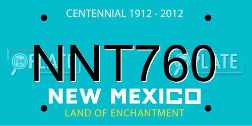 NNT760 New Mexico License Plate