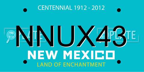 NNUX43 New Mexico License Plate