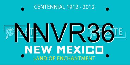 NNVR36 New Mexico License Plate