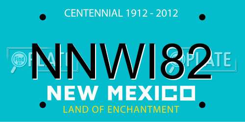 NNWI82 New Mexico License Plate