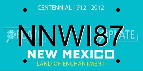 NNWI87 New Mexico License Plate
