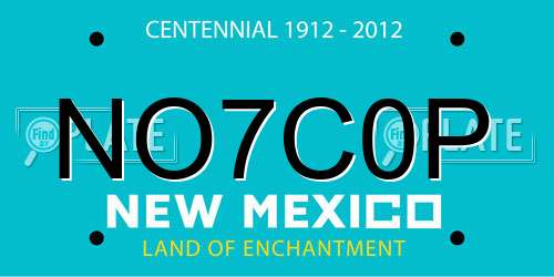 NO7C0P New Mexico License Plate
