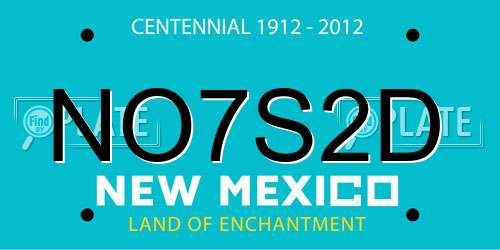 NO7S2D New Mexico License Plate