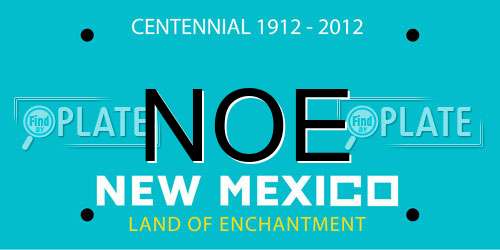 NOE New Mexico License Plate